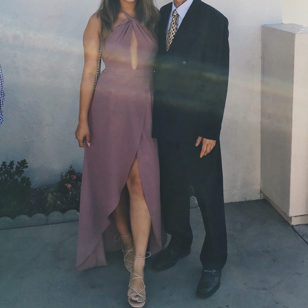 mauve maxi dress